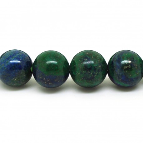 Bracelet perles 12 mm, Lapis Chrysocolle