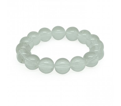 Bracelet perles 12 mm, Cristal de roche