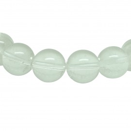Bracelet perles 12 mm, Cristal de roche