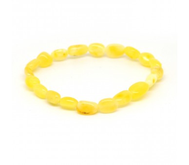 Bracelet ambre olives jaunes