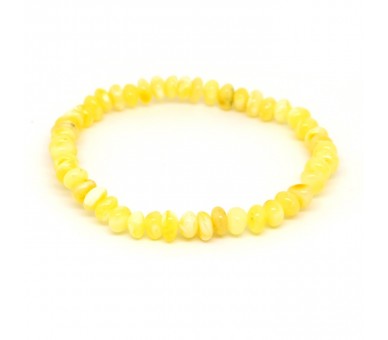 Bracelet ambre billes jaunes