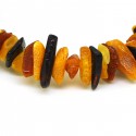 Bracelet ambre chips bruts multicolores