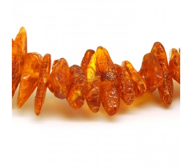 Bracelet ambre chips bruts citrine