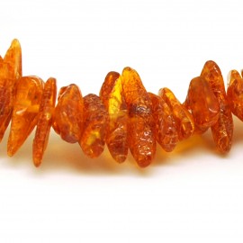 Bracelet ambre chips bruts citrine