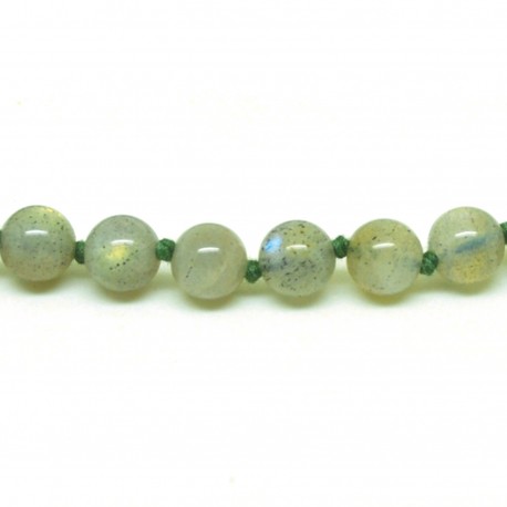 Collier Pierre, perles 8 mm, Labradorite