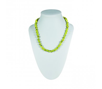 Collier Pierre, perles 8 mm, Serpentine