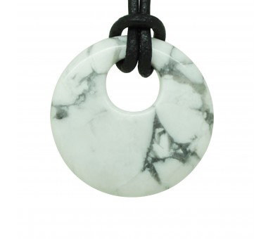 Donuts cercle en Howlite blanche