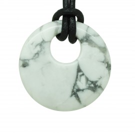 Donuts cercle en Howlite blanche