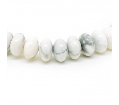 Bracelet perles rondelles, Howlite