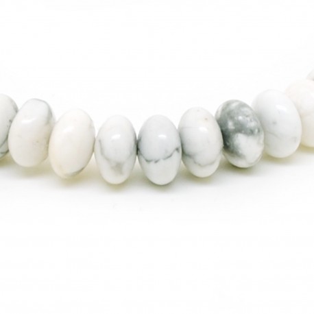 Bracelet perles rondelles, Howlite