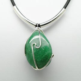 Aventurine verte, Collier forme libre