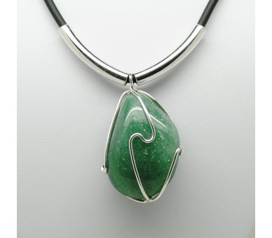 Aventurine verte, Collier forme libre