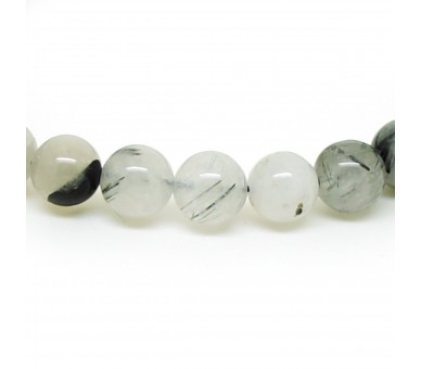 Bracelet perles 8mm, Quartz tourmaline