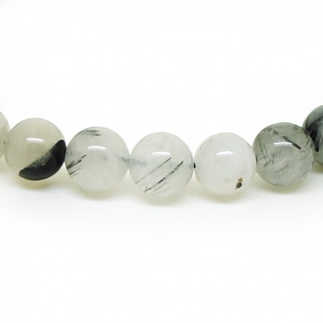 Bracelet perles 8mm, Quartz tourmaline