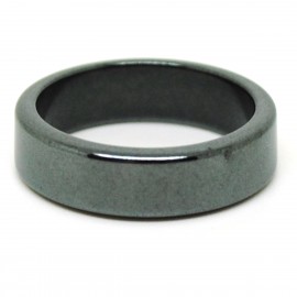 Bague Pierre plate Hématite 5 mm