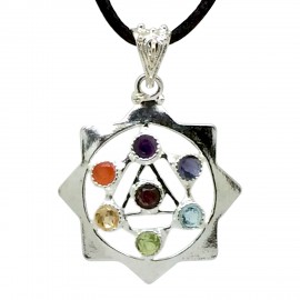 Pendentif 7 Chakras Etoile