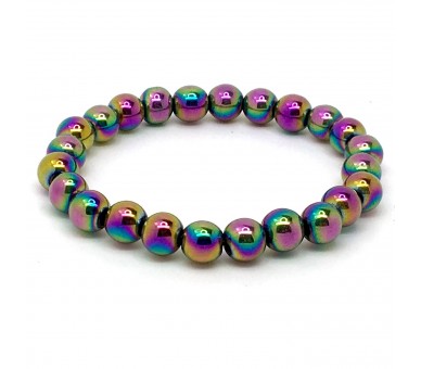 Bracelet Titanium, perles 8 mm