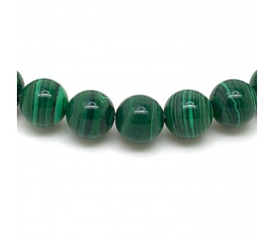 Bracelet Malachite, perles 8 mm