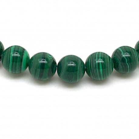 Bracelet Malachite, perles 8 mm