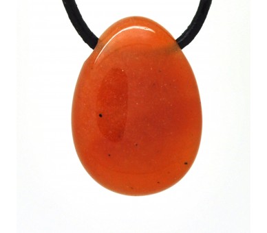 Pendentif Pierre trouée, Aventurine orange