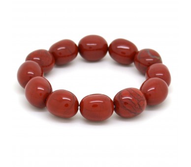 Bracelet Pierre roulée Jaspe rouge