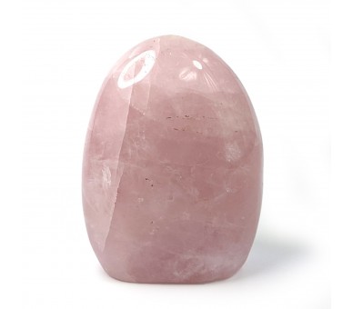 Quartz rose poli, forme libre, pièce unique, 463 grammes