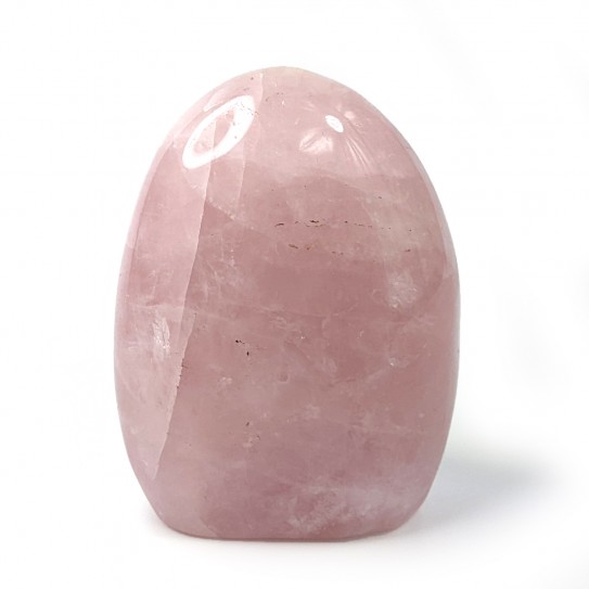 Quartz rose poli, forme libre, pièce unique, 463 grammes