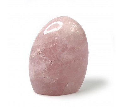 Quartz rose poli, forme libre, pièce unique, 463 grammes