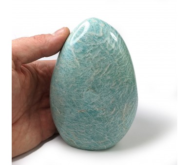 Amazonite polie, forme libre, pièce unique, 700 grammes