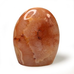 Cornaline polie, forme libre, pièce unique, 313 grammes