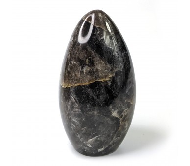 Quartz fumé poli, forme libre, pièce unique, 486 grammes