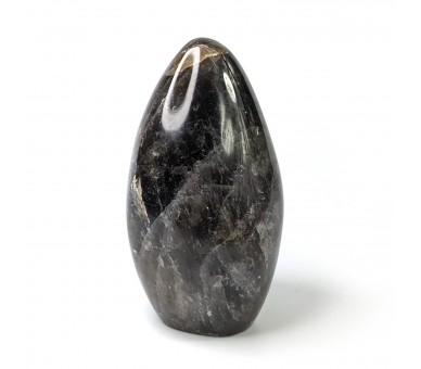Quartz fumé poli, forme libre, pièce unique, 486 grammes