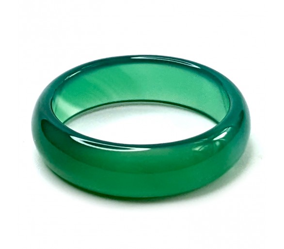 Bague Pierre fine Agate verte 5 mm