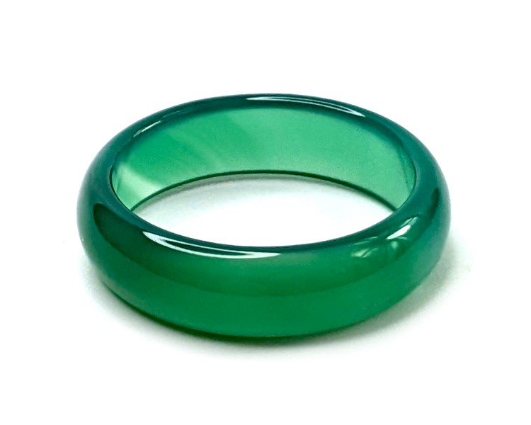 Bague Pierre fine Agate verte 5 mm