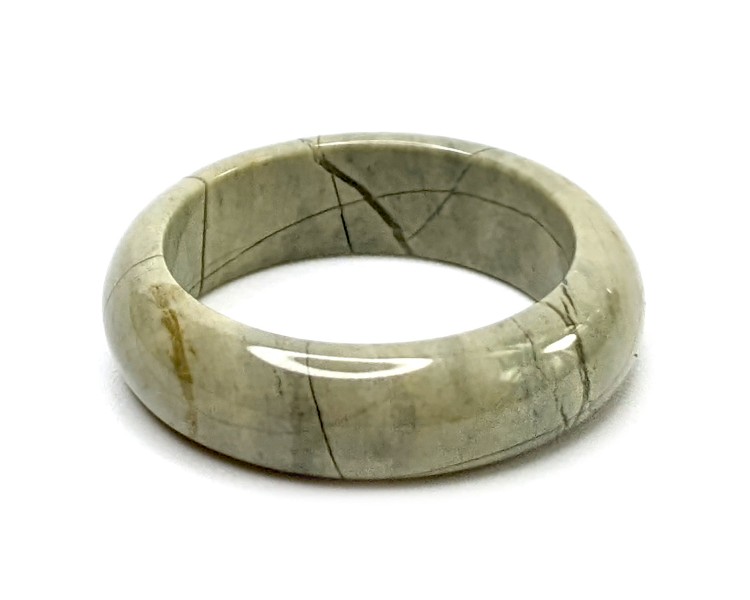 Bague Pierre fine Jaspe gris bleu (Taille 53 à 57)