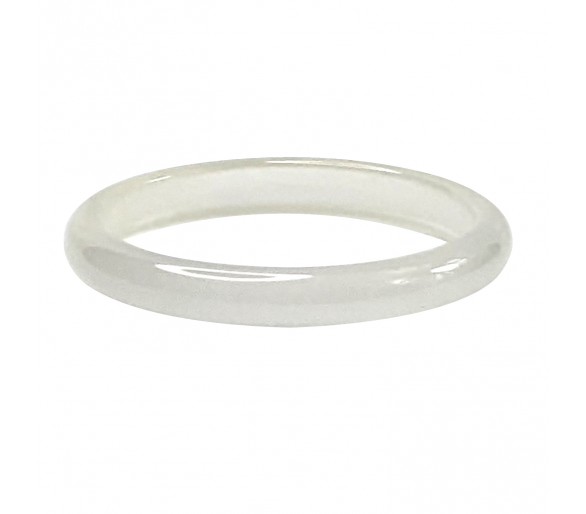 Bague Pierre fine, Agate blanche 2 mm