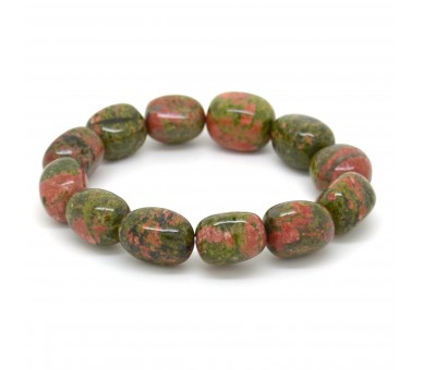 Bracelet Pierre roulée Unakite