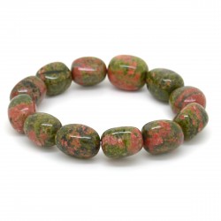 Bracelet Pierre roulée Unakite