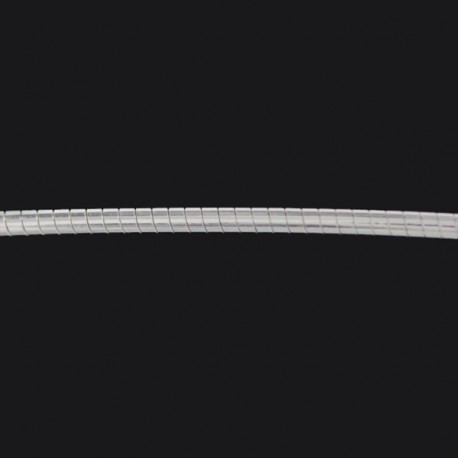 Chaine argent 45 cm (maille miroir bombé)