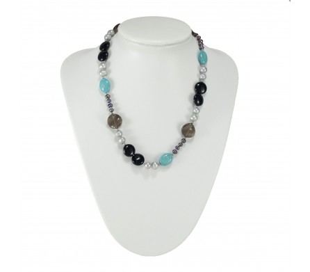 Collier turquoise onyx