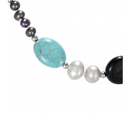 Collier turquoise onyx